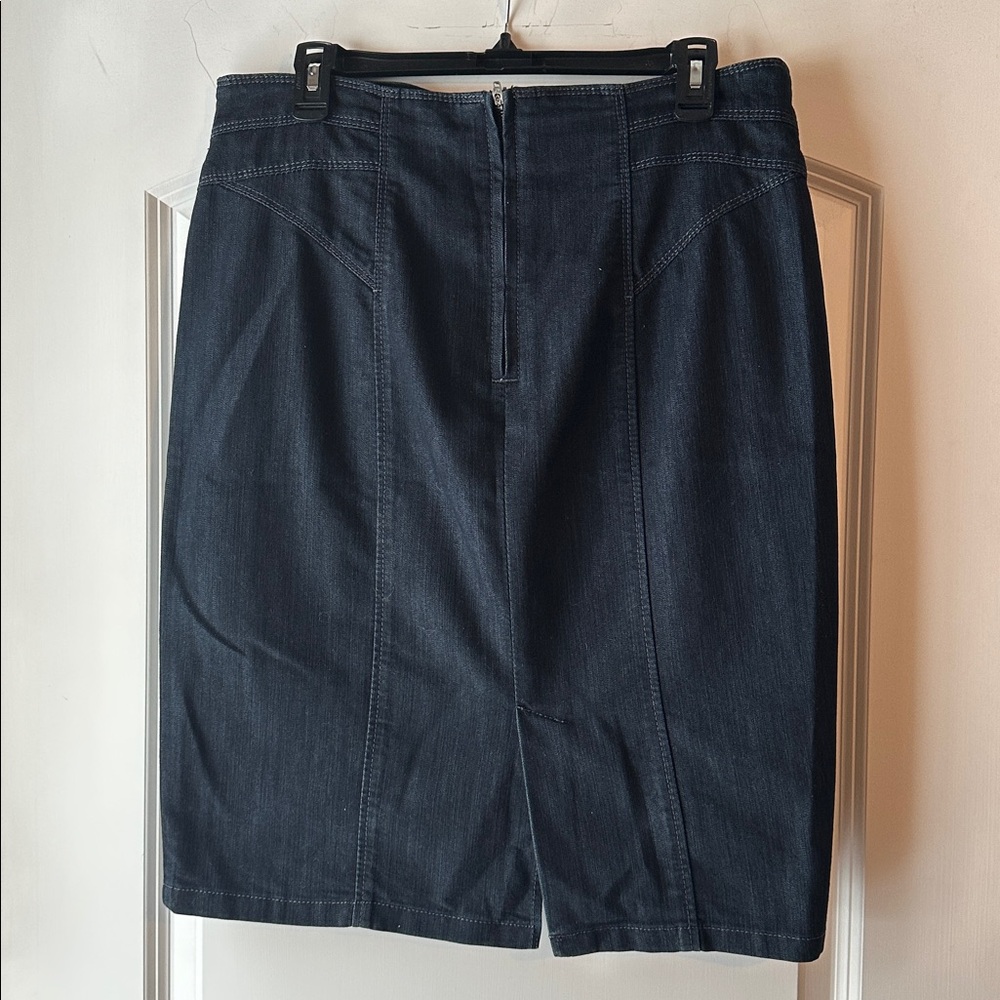 Ann Taylor Denim Pencil Jean Skirt 12T